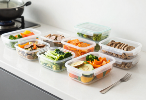 Meal prep containers with nutrient-rich foods for practical smart nutrition strategies