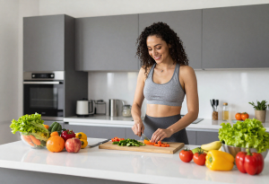 Healthy weight management habits with balanced meals
