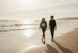 mental wellness - Person walking with a friend or engaging in a hobby, illustrating daily self-care and social connection for emotional well-being.