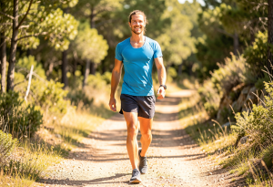 Fit person taking a walk for active recovery and overall fitness