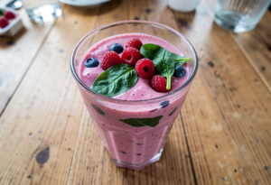 Homemade fruit smoothie showing how healthy drinks can be high in calories