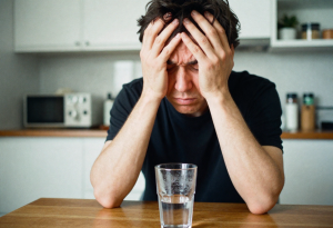 Drinking water in the morning to prevent dehydration