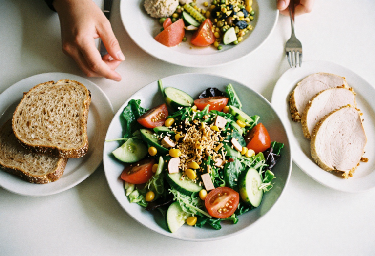 Adult preparing a healthy breakfast in a modern kitchen, illustrating balanced lifestyle and blood sugar control