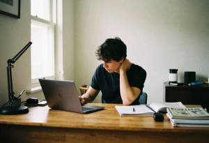 Poor posture and neck tension contributing to headaches