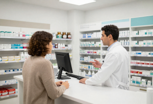 Talking to a pharmacist about over the counter worm treatment for adults