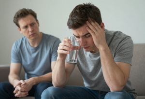 Drinking water to prevent dizziness and lightheadedness caused by dehydration