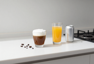 INTERMITTENT FASTING DRINKS - Coffee with cream, sweetened tea, fruit juice, and soda that break intermittent fasting