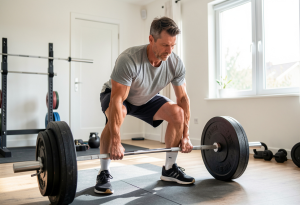 Person exercising to support growth hormone for muscle, metabolism, and bone health”