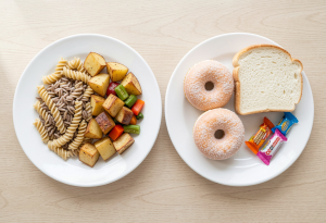 Comparison of healthy carbohydrates versus processed carbohydrates