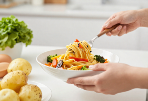 what are carbohydrates - Healthy sources of carbohydrates including pasta, potatoes, oats, and vegetables